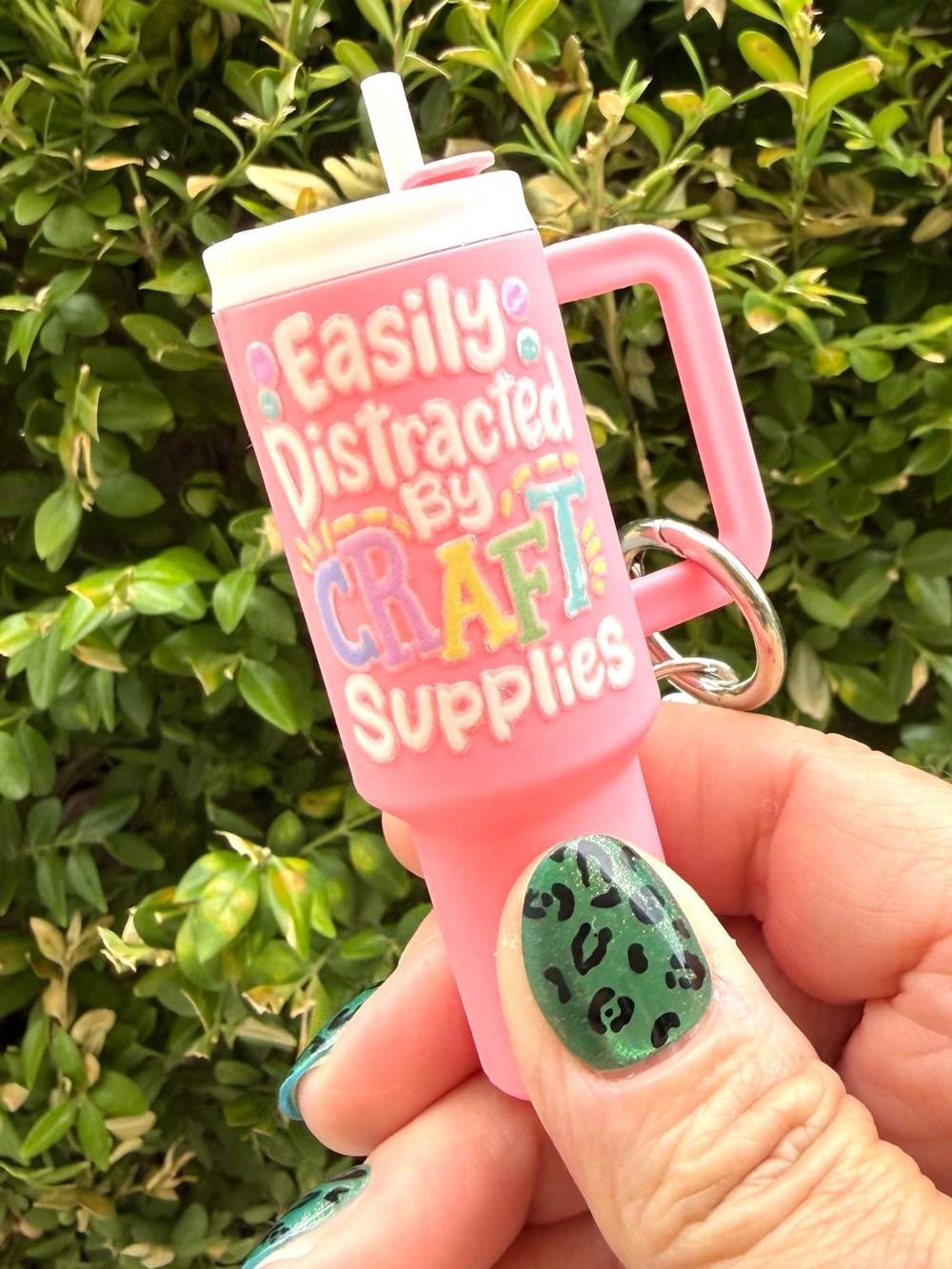 Keychain lip balm holder Stanley-inspired water bottle replica gift idea